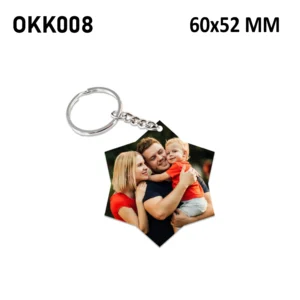 Blank Pentagon Photo Keychain 60x52mm
