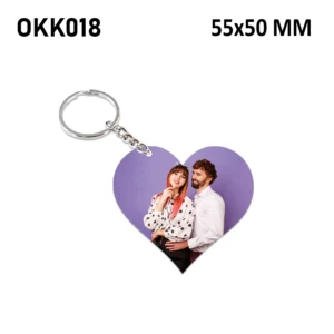 Blank Heart Photo Keychain 55x50mm