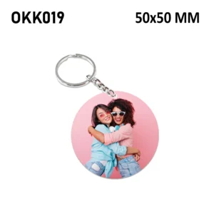Blank Round Photo Keychain 50x50mm