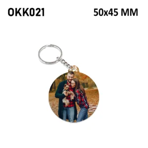 Blank Round Photo Keychain 50x45mm