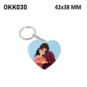 Blank Heart Photo Keychain 42x38mm