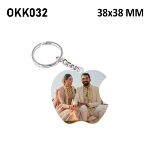 Blank Apple Shape Photo Keychain 38x38mm