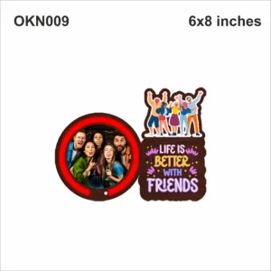 Blank Life Is Better With Friends Neon Photo Frame 6x8in