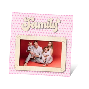 Blank Family Polka Dot Photo Frame 8 Inch