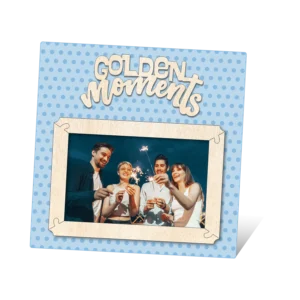 Blank Golden Moments Polka Dot Photo Frame 8 Inch