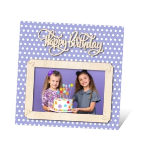 Blank Happy Birthday Polka Dot Photo Frame 8 Inch
