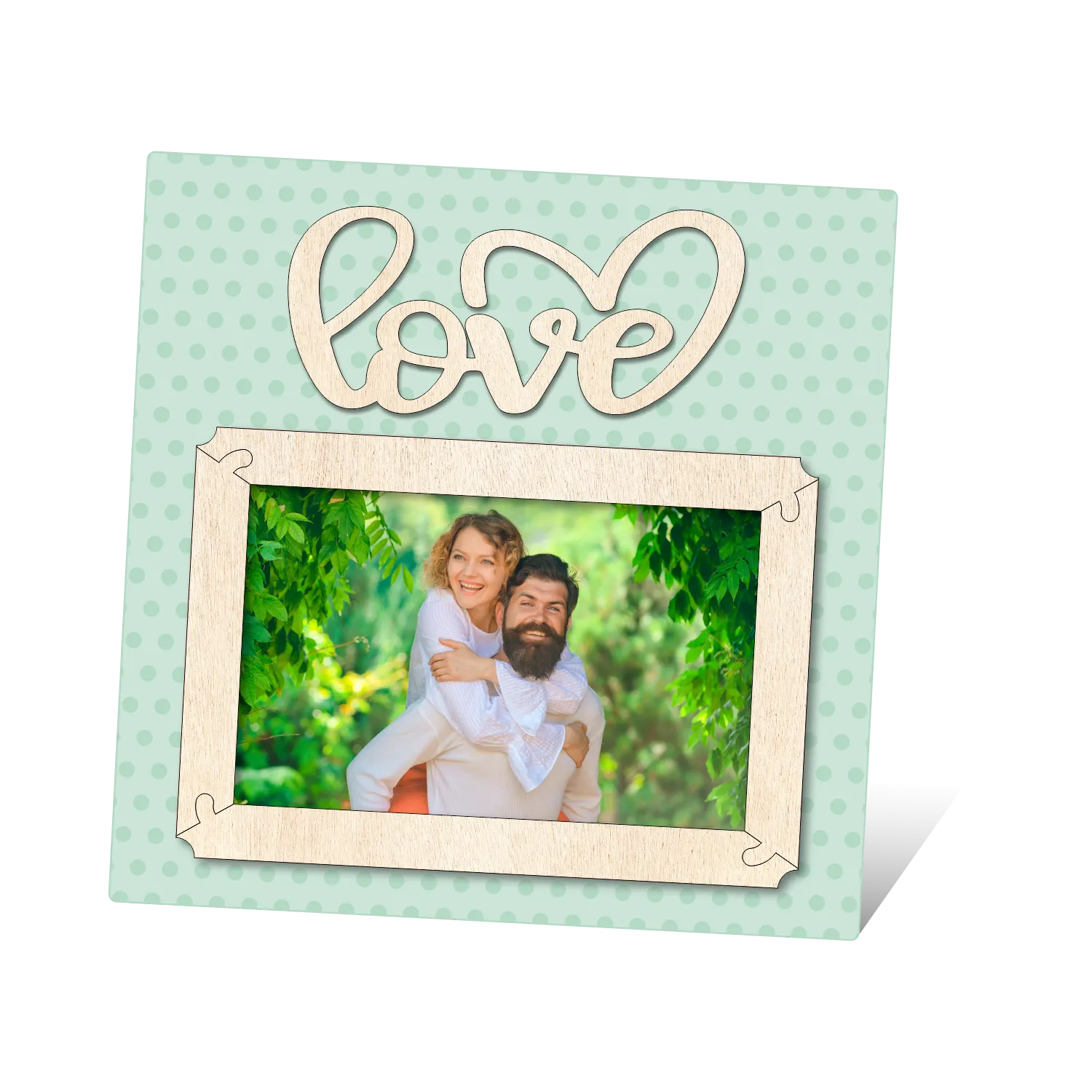 Blank Love Polka Dot Photo Frame 8 Inch