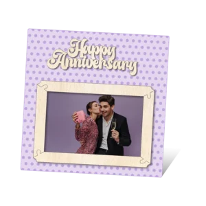 Blank Happy Anniversary Polka Dot Photo Frame 8 Inch