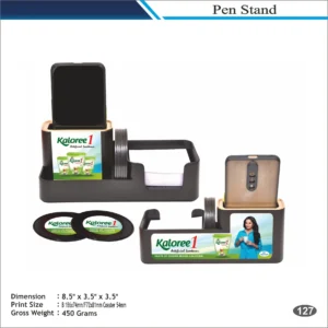 Customizable Mobile Holder Desk Organizer with Coasters MOQ 100 Pcs (Black & Green)