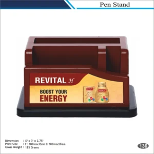 Customizable Desk Organizer with Paper Holder MOQ 100 Pcs (Brown)