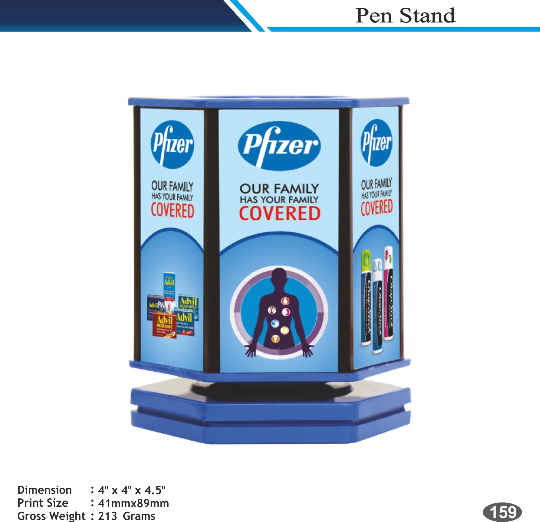 Customizable Cube Shape Multi Panel Pen Stand MOQ 100 Pcs