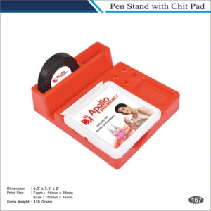 Customizable Red Apollo Desk Organizer with Coaster MOQ 100 Pcs
