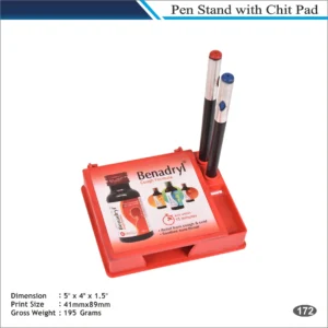 Customizable Red Benadryl Desk Organizer with Pen Holder MOQ 100 Pcs