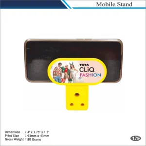 Customizable Black & Yellow Tata Cliq Mobile Stand Display MOQ 100 Pcs