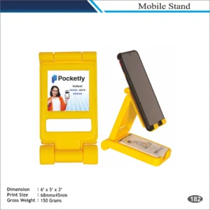 Customizable Yellow Pocketly Foldable Mobile Stand MOQ 100 Pcs