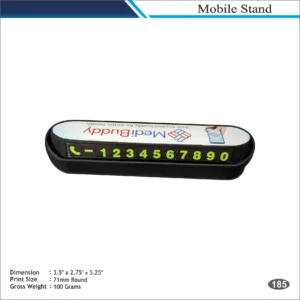 Customizable Black Oval Mobile Number Display Stand MOQ 100 Pcs