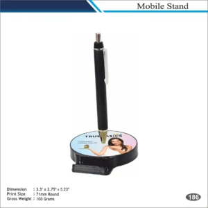 Customizable Black Round Pen Stand with Branding MOQ 100 Pcs