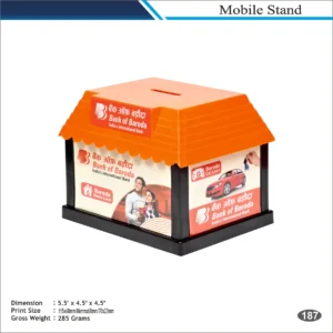 Customizable Orange Hut Shape Donation Box MOQ 100 Pcs