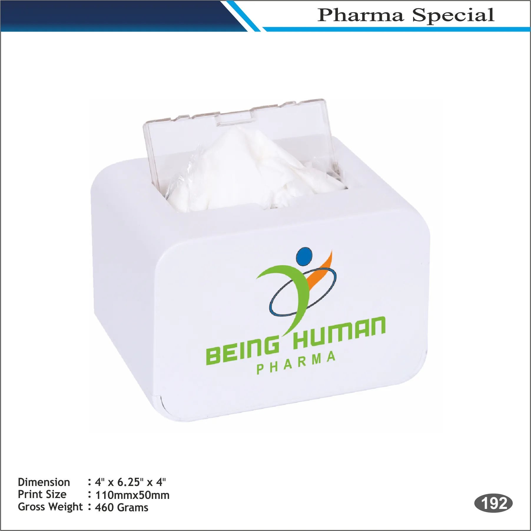 White Being Human Tissue Paper Box MOQ 100 Pcs