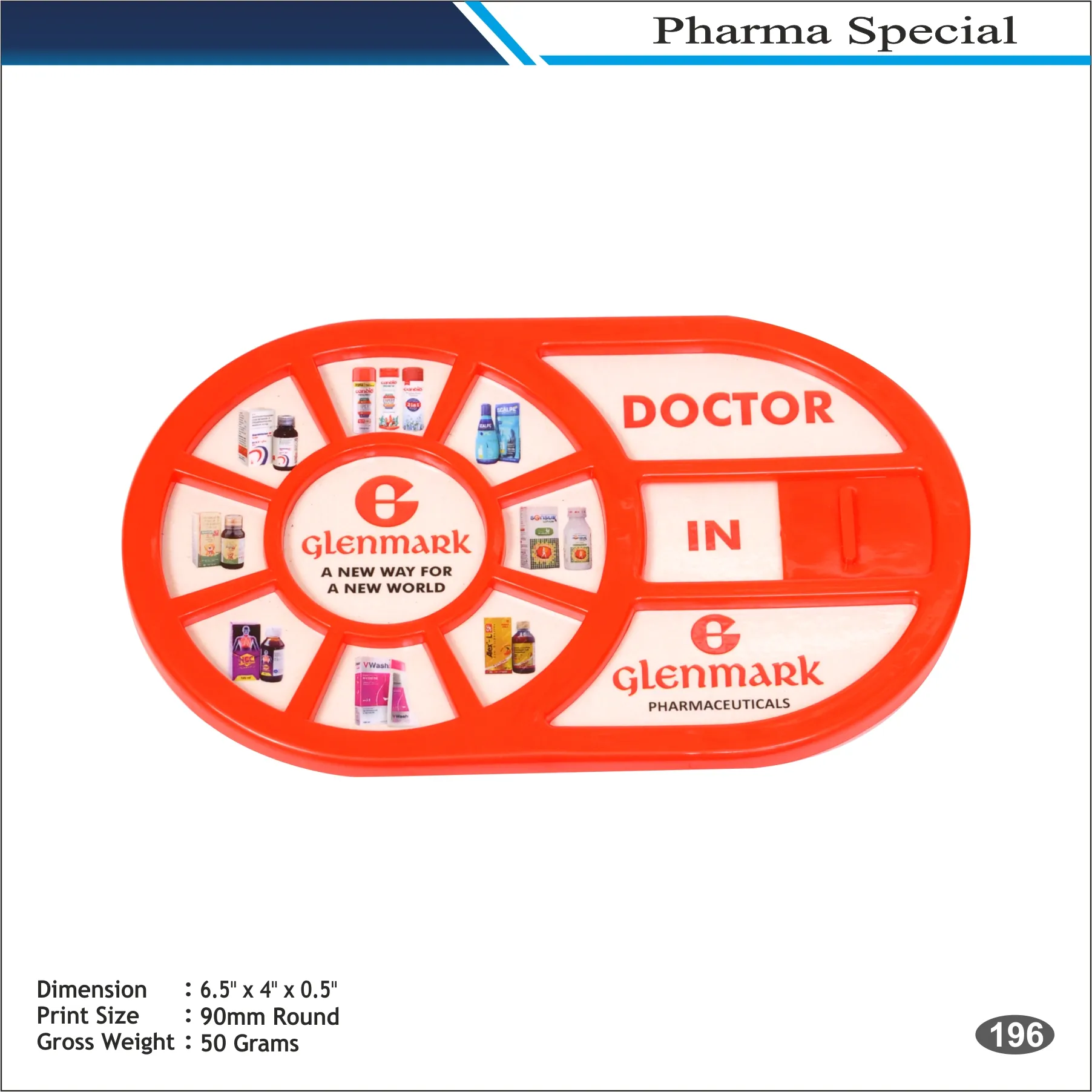 Red Glenmark Doctor In-Out Indicator MOQ 100 Pcs