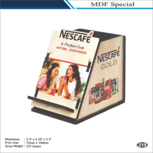 Rectangle Shape Nescafe MDF Desk Display Stand MOQ 100 Pcs