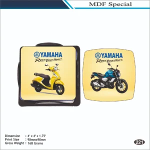 Square Shape Yamaha MDF Desk Clock MOQ 100 Pcs