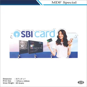 SBI Card Horizontal MDF Keychain Holder MOQ 100 Pcs