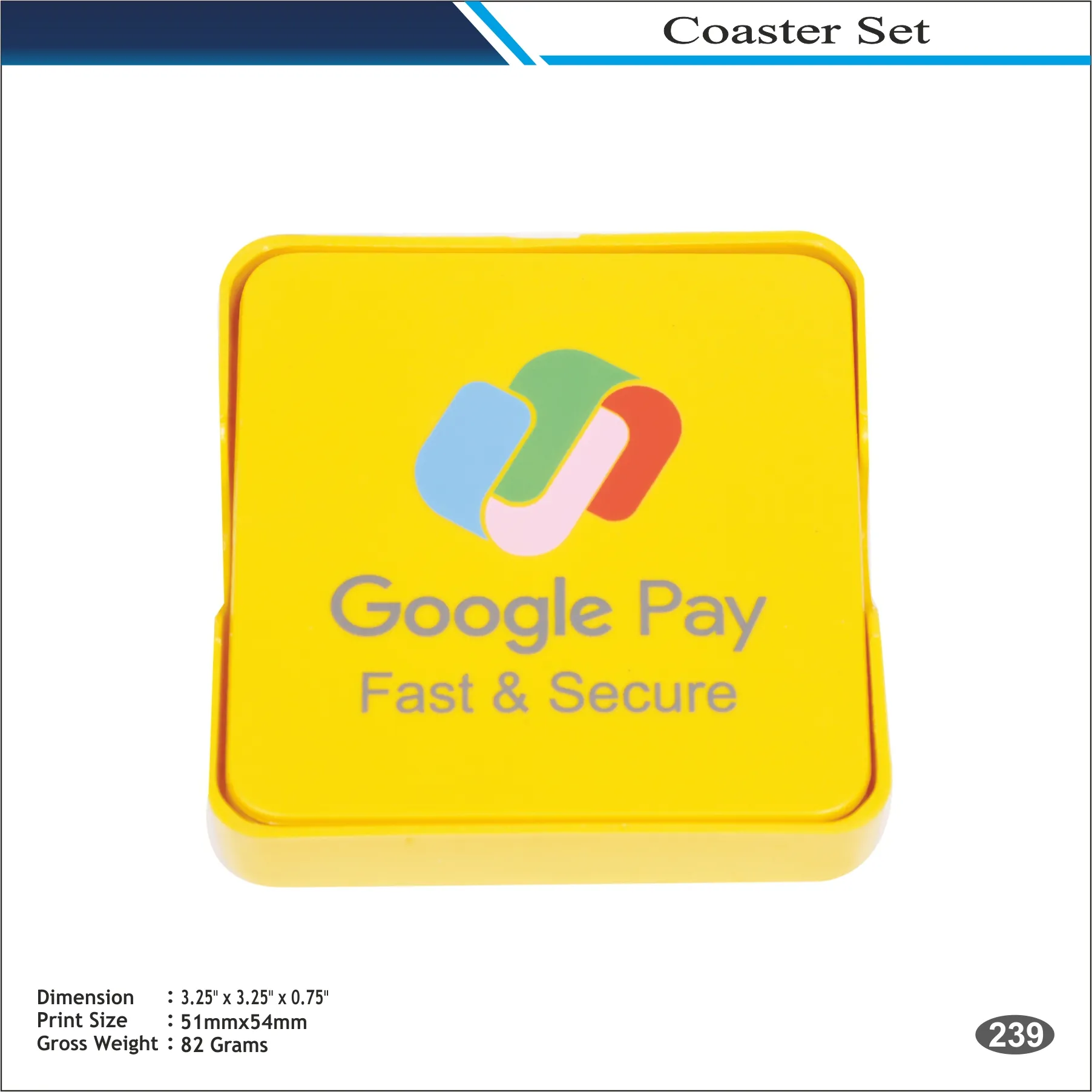 Square Coaster Set MOQ 100 Pcs
