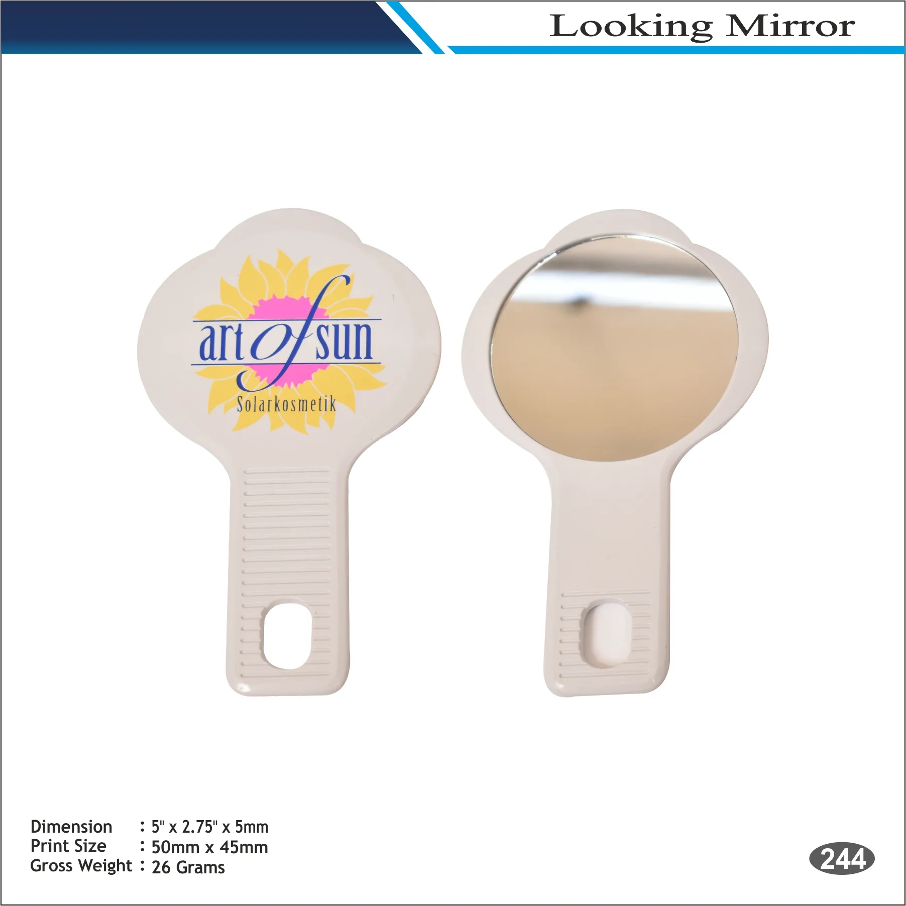 White Round Hand Mirror MOQ 100 Pcs