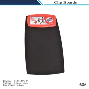 Black Rectangular Clip Board MOQ 100 Pcs