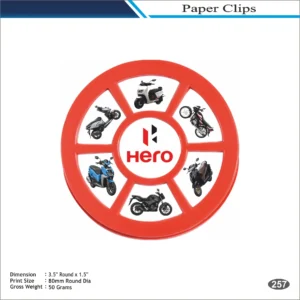 Hero Red Round Paper Clip MOQ 100 Pcs