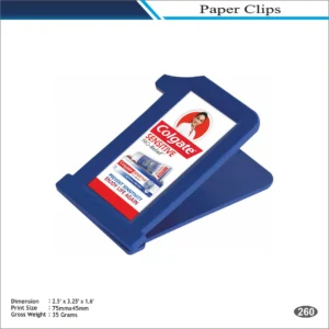 Colgate Blue Rectangular Paper Clip MOQ 100 Pcs
