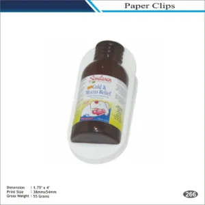 Similasan Bottle Shape Plastic Paper Clip Holder MOQ 100 Pcs