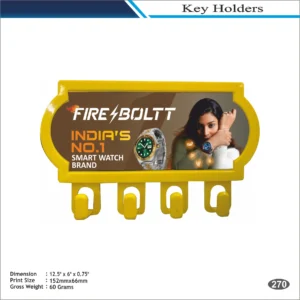 Fire-Boltt Yellow Plastic Key Holder MOQ 100 Pcs