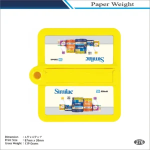 Yellow Square Shape Similac Theme Paper Weight