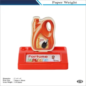 Orange Oil Can Shape Fortune Theme Paper Weight