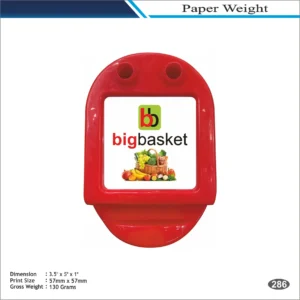 Red Arch Top Shape BigBasket Theme Paper Weight