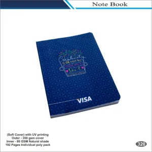 Blue Pattern Design Visa Soft Cover Note Book