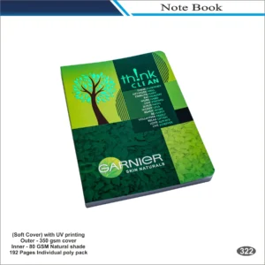 Green Nature Theme Garnier Soft Cover Note Book