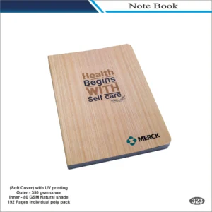Brown Wooden Texture Merck Soft Cover Note Book