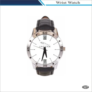 White Dial Black Strap Jaguar Wrist Watch